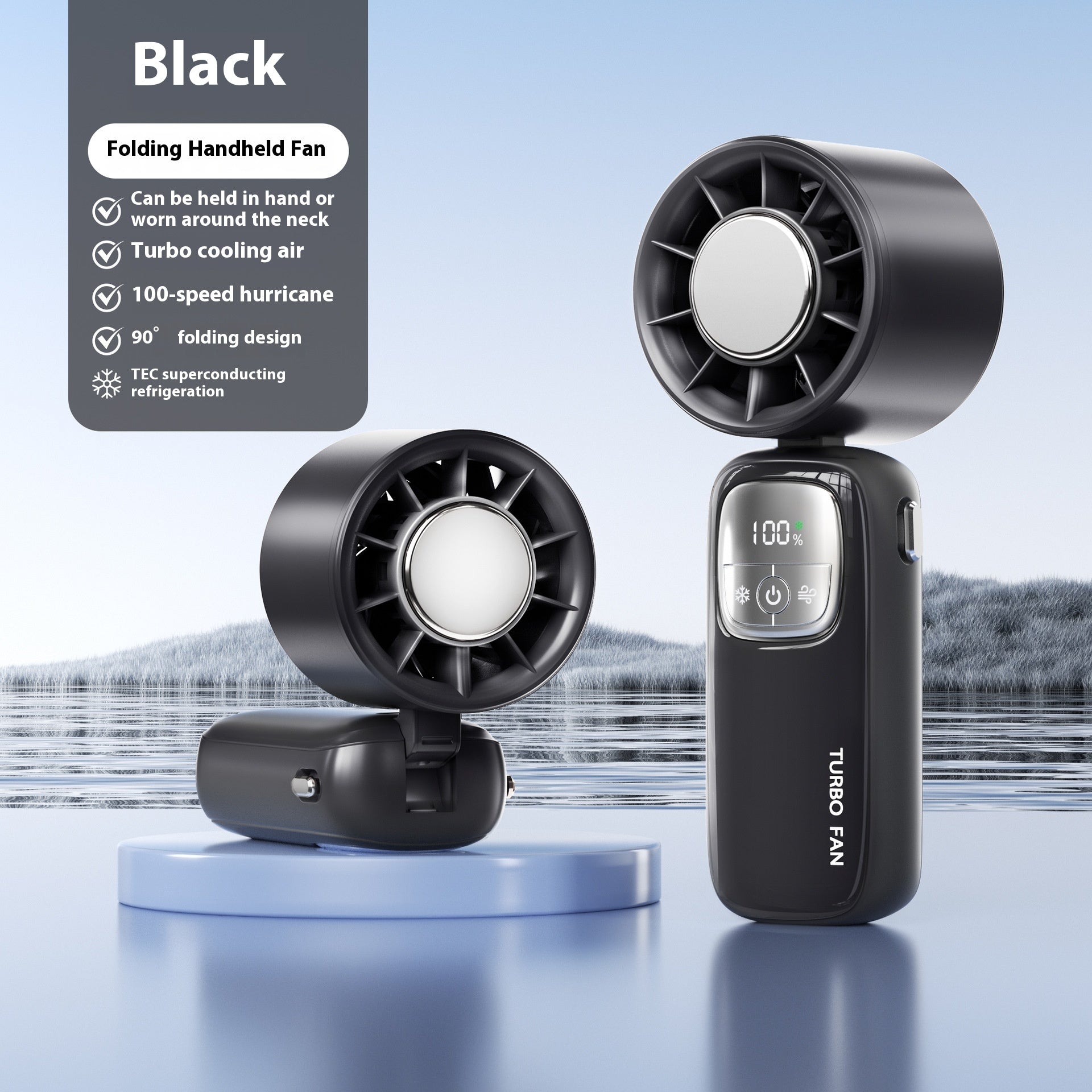 CoolBreeze Pro™ – Waterproof Metal-Core Mini Fan (4000mAh)