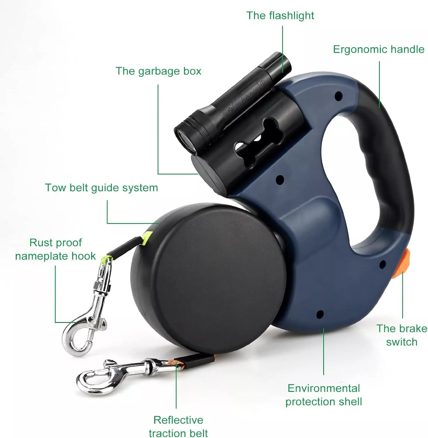 Retractable Dual Dog Leash – Tangle-Free Control for 2 Dogs