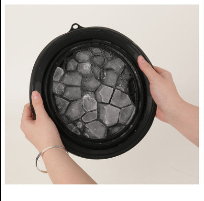 Foldable Silicone Ice Facial Basin – Compact Design for Cold Therapy & Skin Care