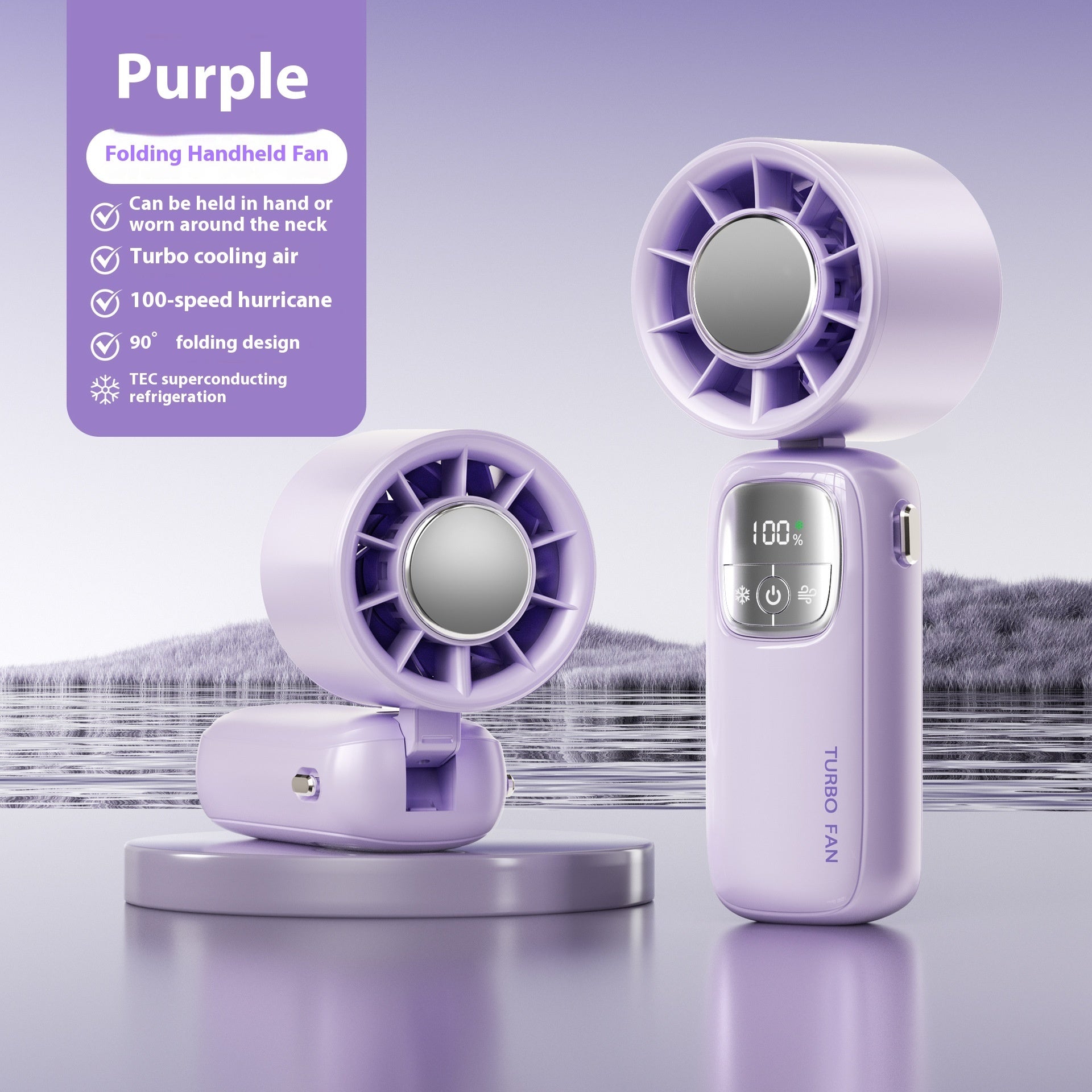 CoolBreeze Pro™ – Waterproof Metal-Core Mini Fan (4000mAh)