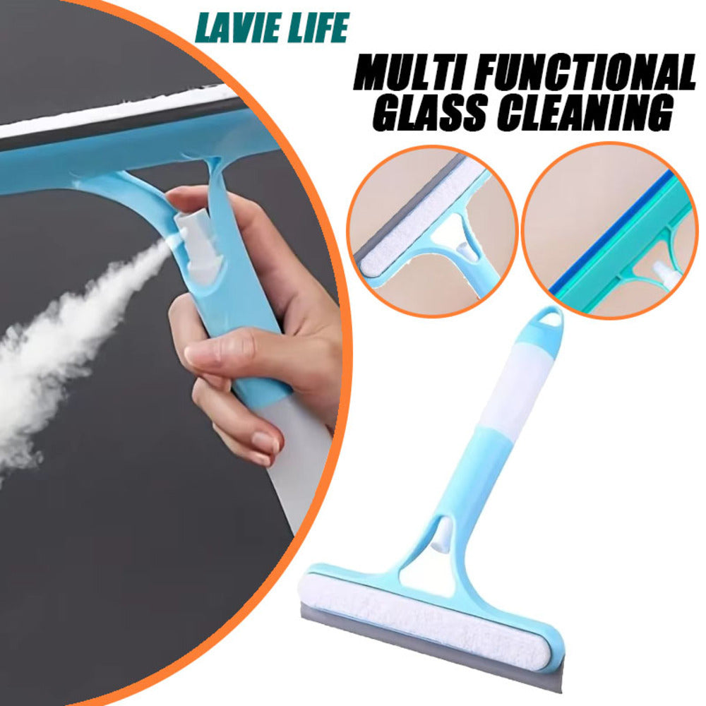 3-in-1 Window Cleaner – Spray, Cloth & Squeegee in One