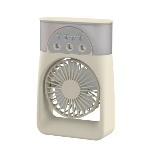 Compact USB Mist Fan – Silent Cooling & Humidifier for Small Spaces