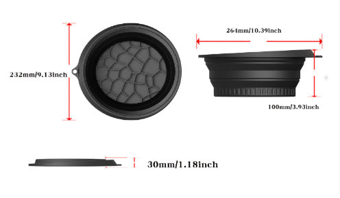 Foldable Silicone Ice Facial Basin – Compact Design for Cold Therapy & Skin Care