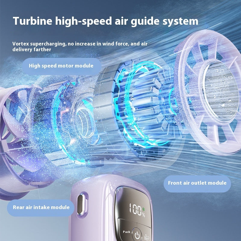 CoolBreeze Pro™ – Waterproof Metal-Core Mini Fan (4000mAh)